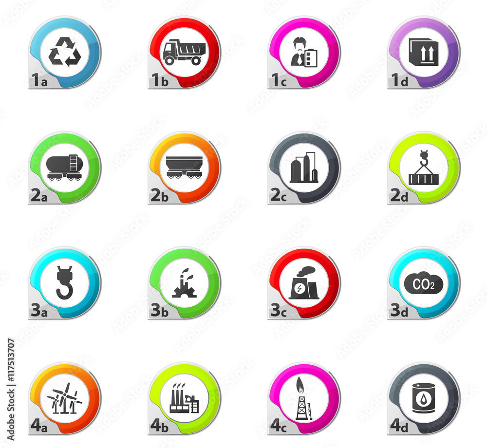 Industry icons set Industry icons set