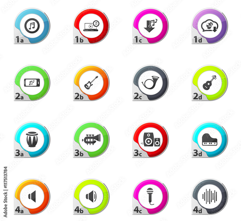 Music icons set Music icons set