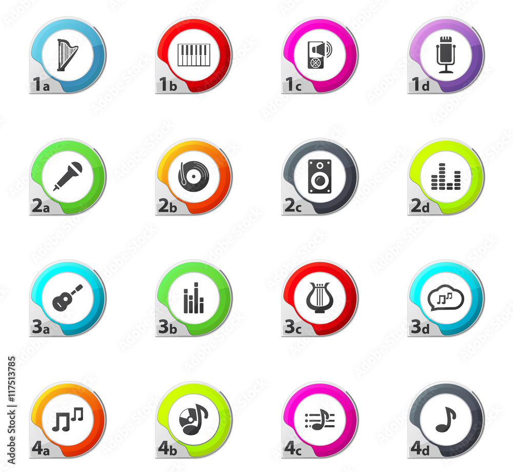 Music icons set
