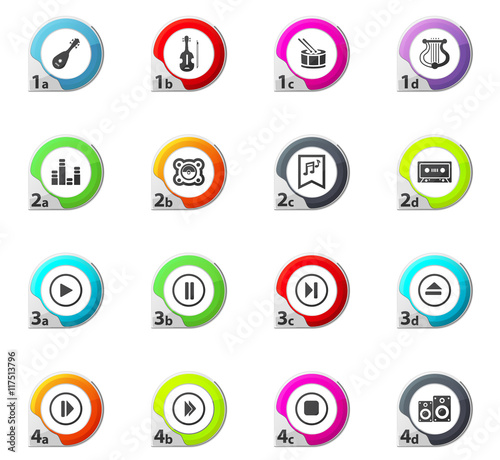 Music icons set