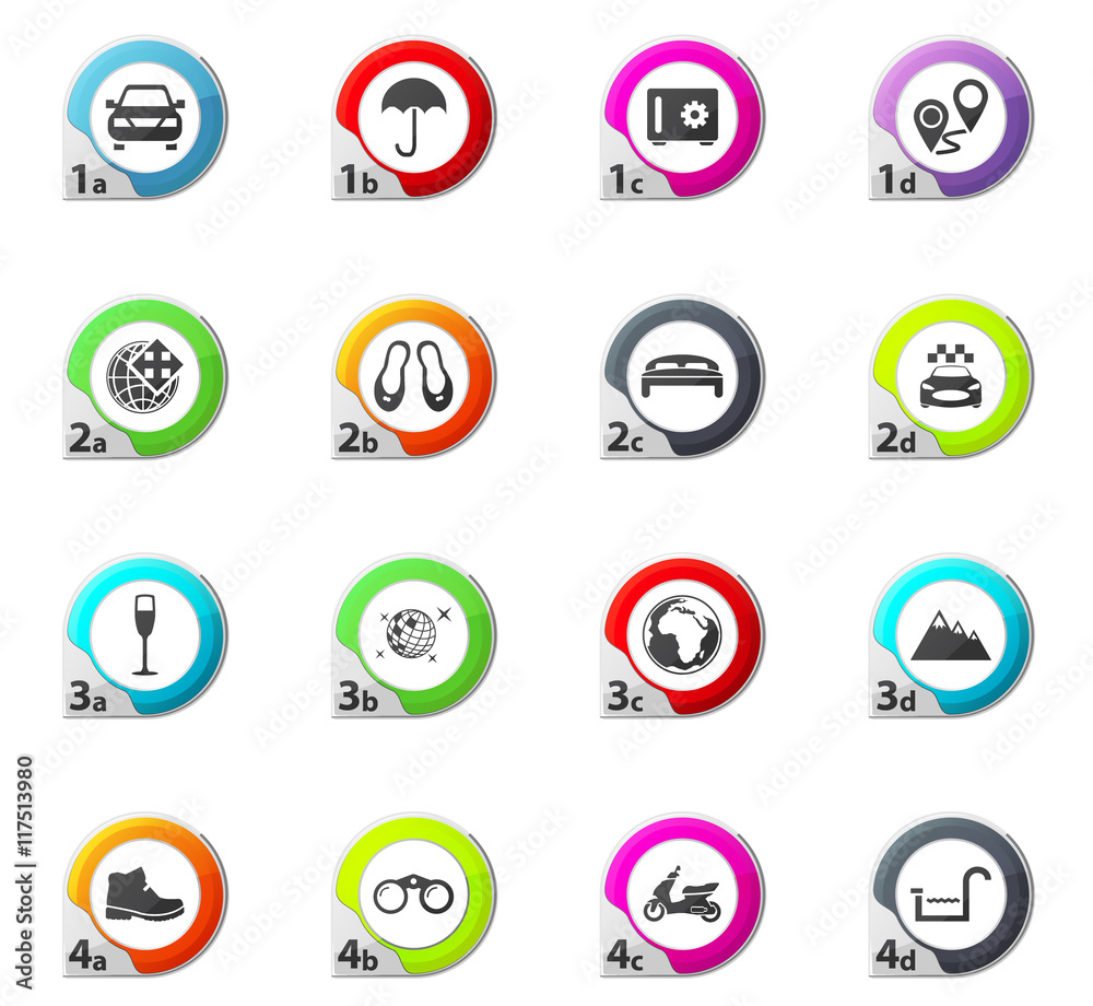 Travel icons set Travel icons set