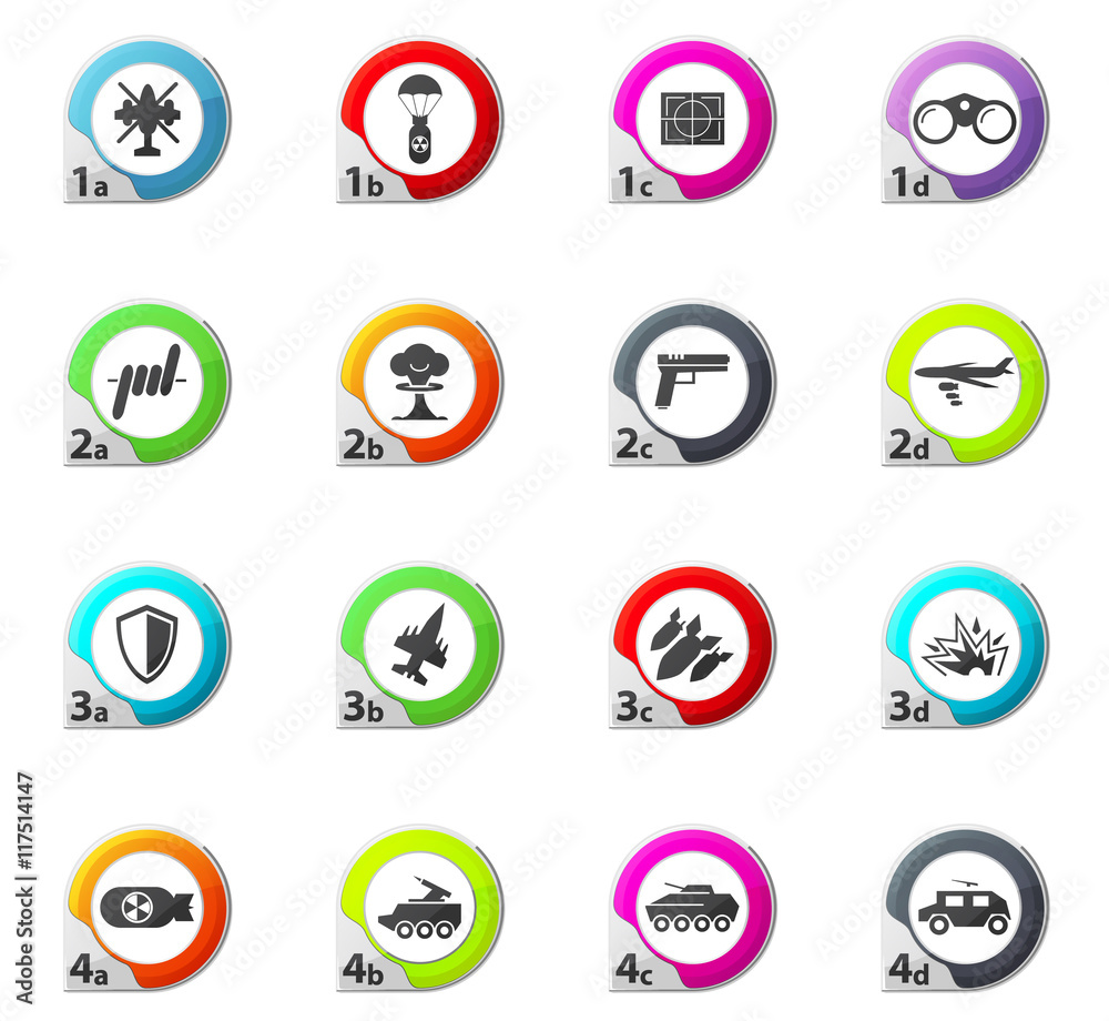 War icons set War icons set