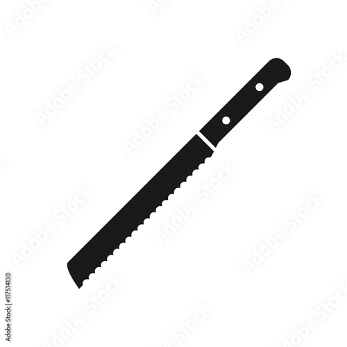 Silhouettes of kitchen knives , vector