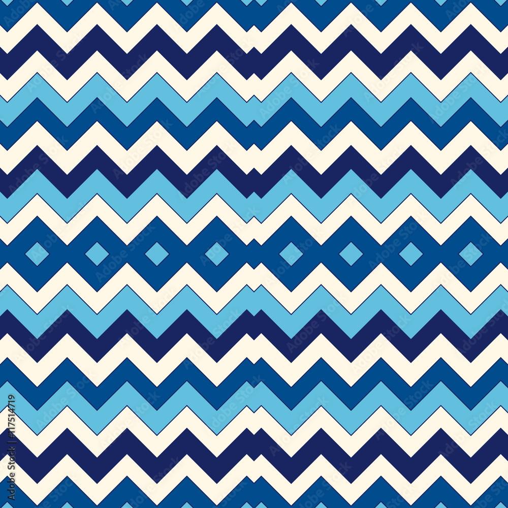 Seamless pattern with symmetric geometric ornament. Chevron zigzag bright colors horizontal lines abstract background. Seamless pattern with symmetric geometric ornament. Chevron zigzag bright colors horizontal lines abstract background.