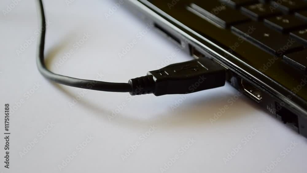 Plugged USB cable. Plugged USB cable.