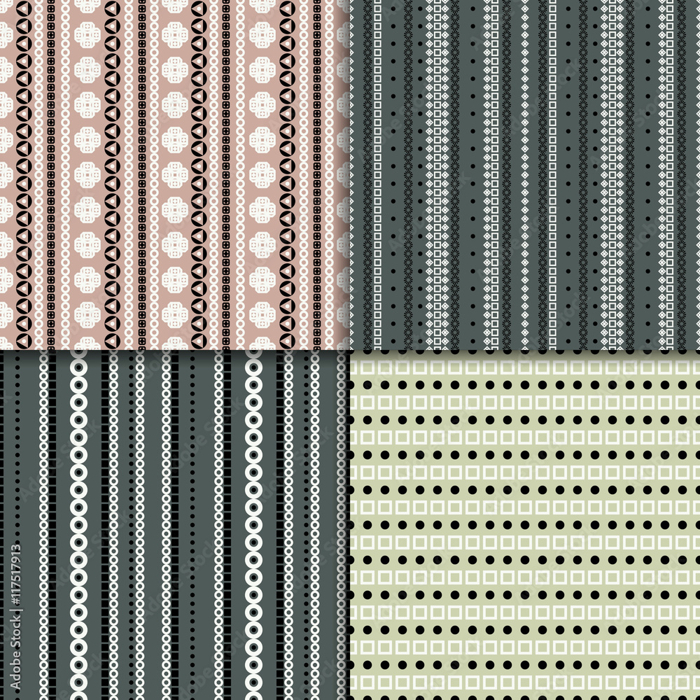 Abstract seamless pattern set Abstract seamless pattern set