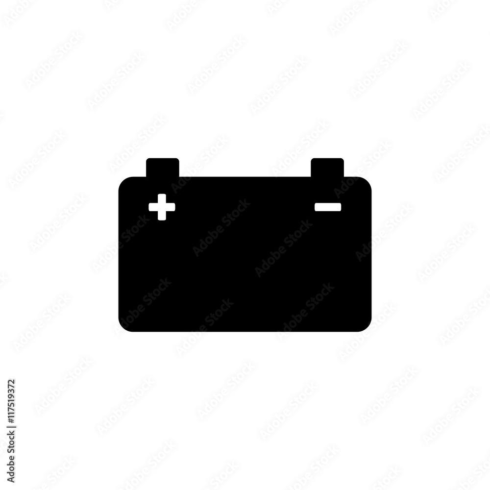 Car battery icon. Vector illustration Car battery icon. Vector illustration