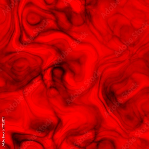 Bright fiery red image with abstract black smoke 