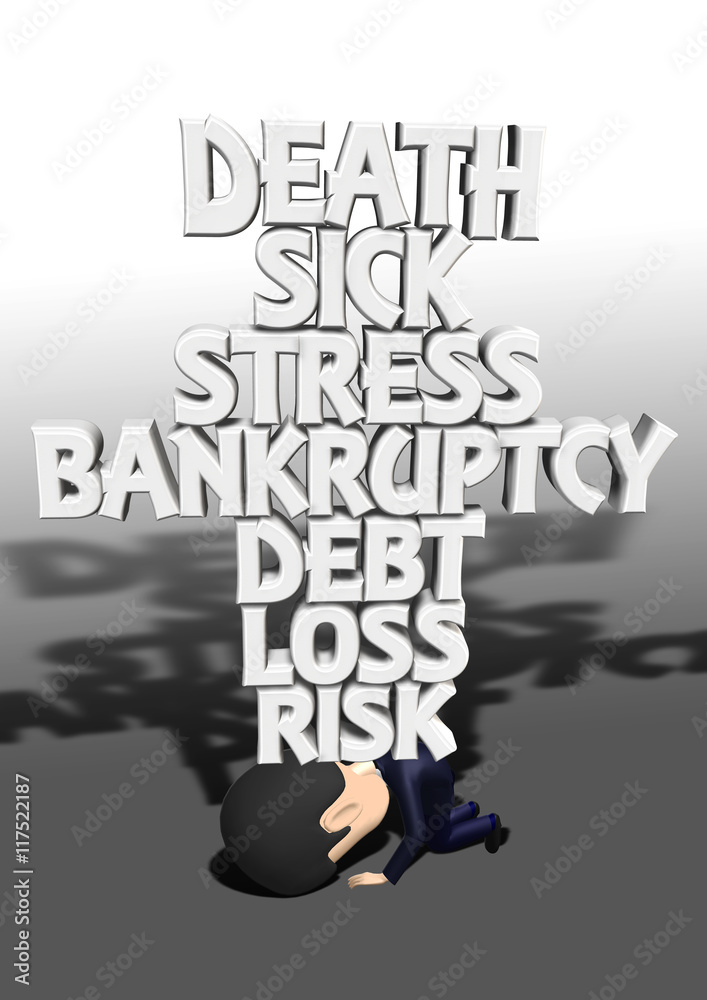 重圧に耐えきれないビジネスマン