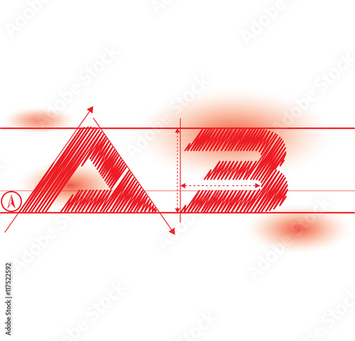 a3 redprint font
