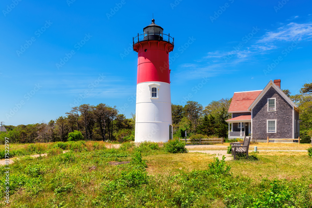 Nauset lighthouse is one of the famous lighthouses on Cape Cod, Massachusetts