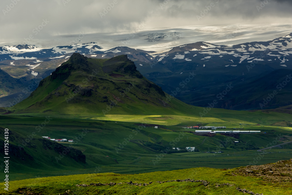 View at mountain landscape in Iceland