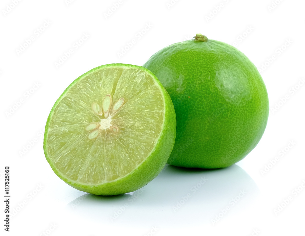 lime on white background lime on white background