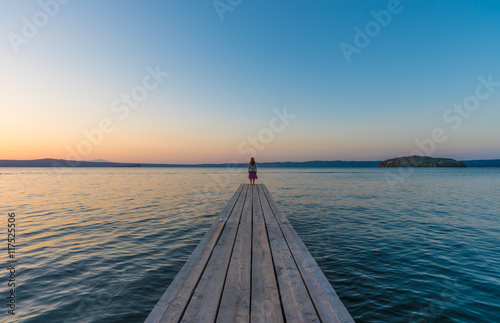 Bolsena lake  Lazio  Italy  - The town of Marta  province of Viterbo