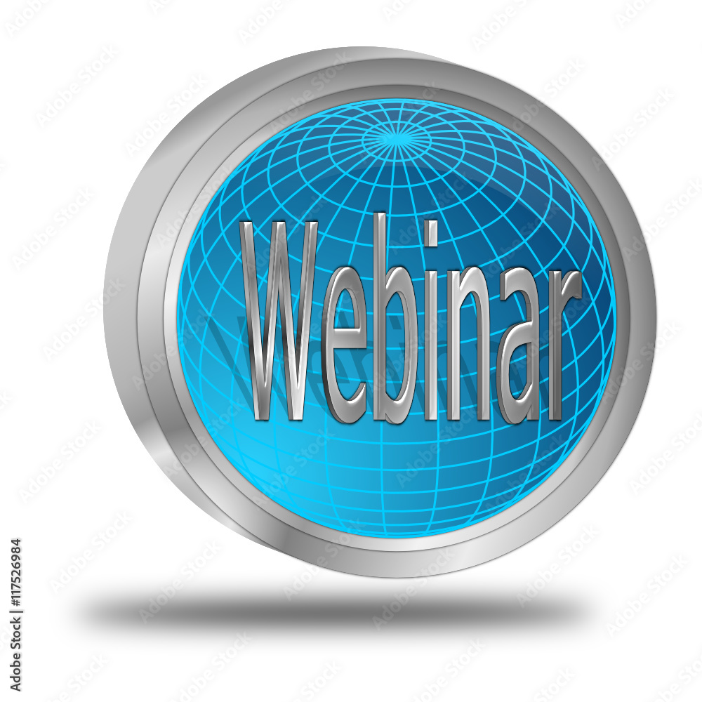 Webinar Button - 3D illustration
