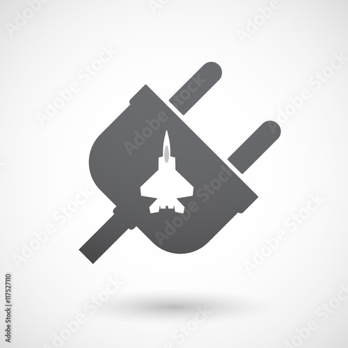 Isolated male plug with a combat plane