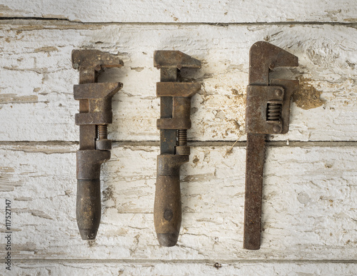 Antique Pipe Wrenches from the Early 20th Century photo