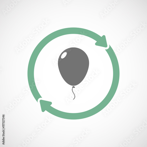 Isolated reuse icon with a balloon