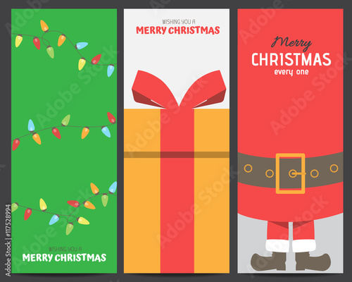 merry christmas greeting card. vector