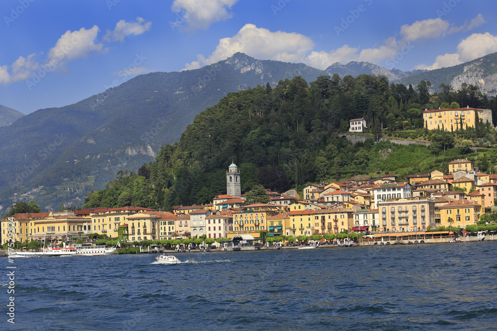 View on coast line of Bellagio, Lake Como, Italy