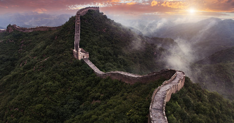 Leinwandbilder Chinesische Mauer Chinesische Mauer als Weltwunder  © kikujungboy