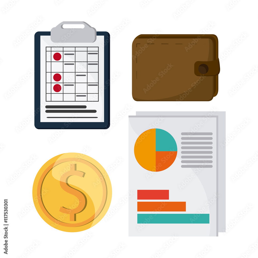 Tax and Financial item concept represented by icon set. Colorfull and flat illustration Tax and Financial item concept represented by icon set. Colorfull and flat illustration