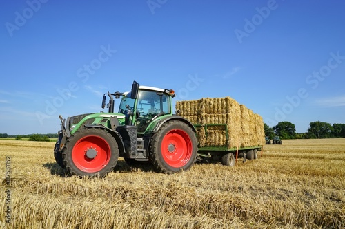 Harvesting - removal of straw bales