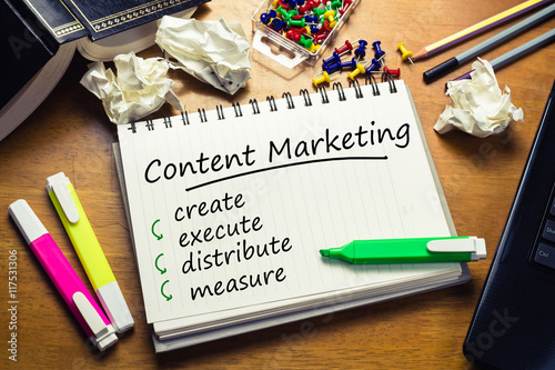 Obraz na plátně Content Marketing