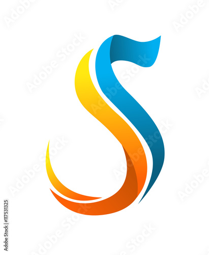 Amazing J and S Abstract Logo 