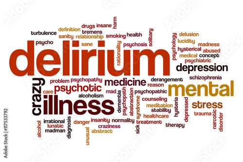 Delirium word cloud concept