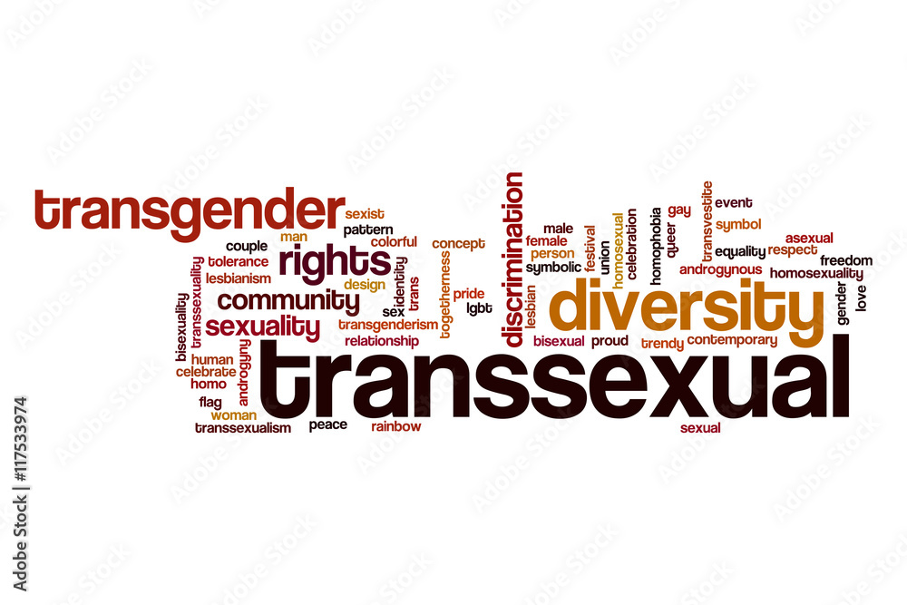 Transsexual word cloud concept