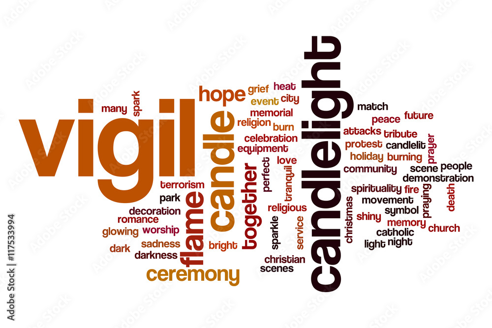 Fototapeta premium Vigil word cloud concept