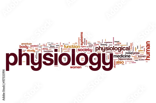 Physiology word cloud concept photo