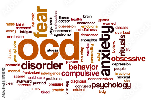 OCD word cloud concept photo