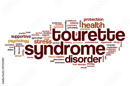 Tourette syndrome word cloud concept photo