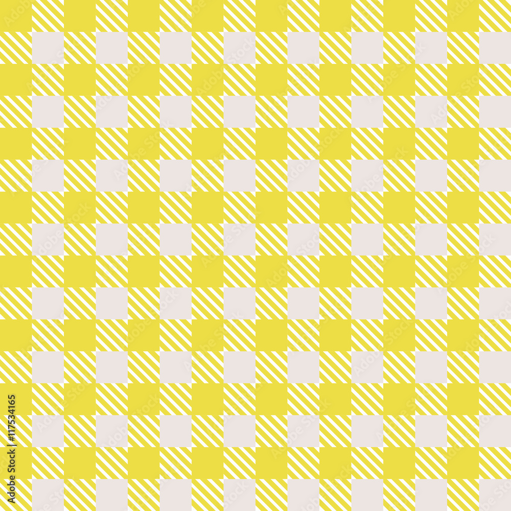 Seamless green grey checkered tablecloth pattern