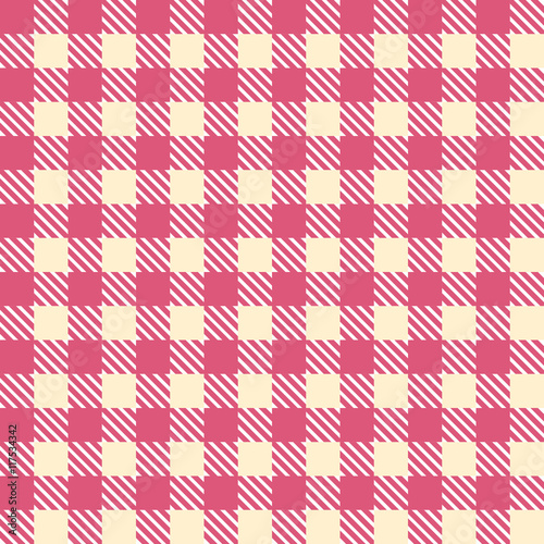 pink cream seamless gingham pattern