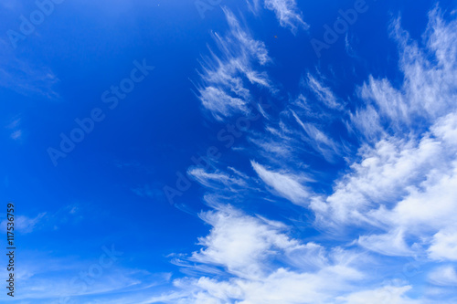 Beautiful blue sky with clouds © Praiwun Thungsarn