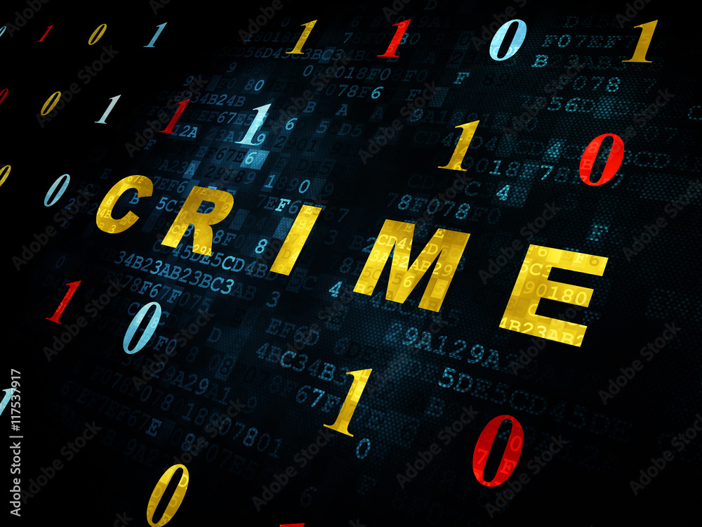 Security concept: Crime on Digital background Security concept: Crime on Digital background