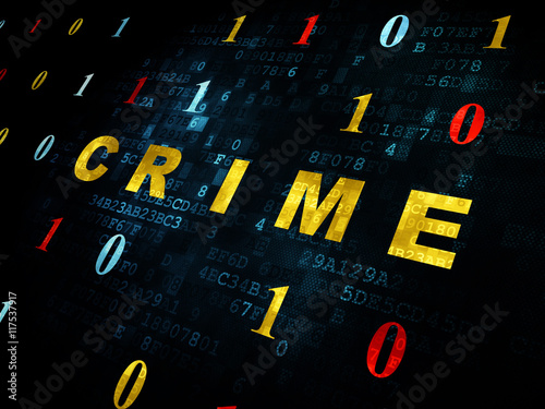 Security concept: Crime on Digital background