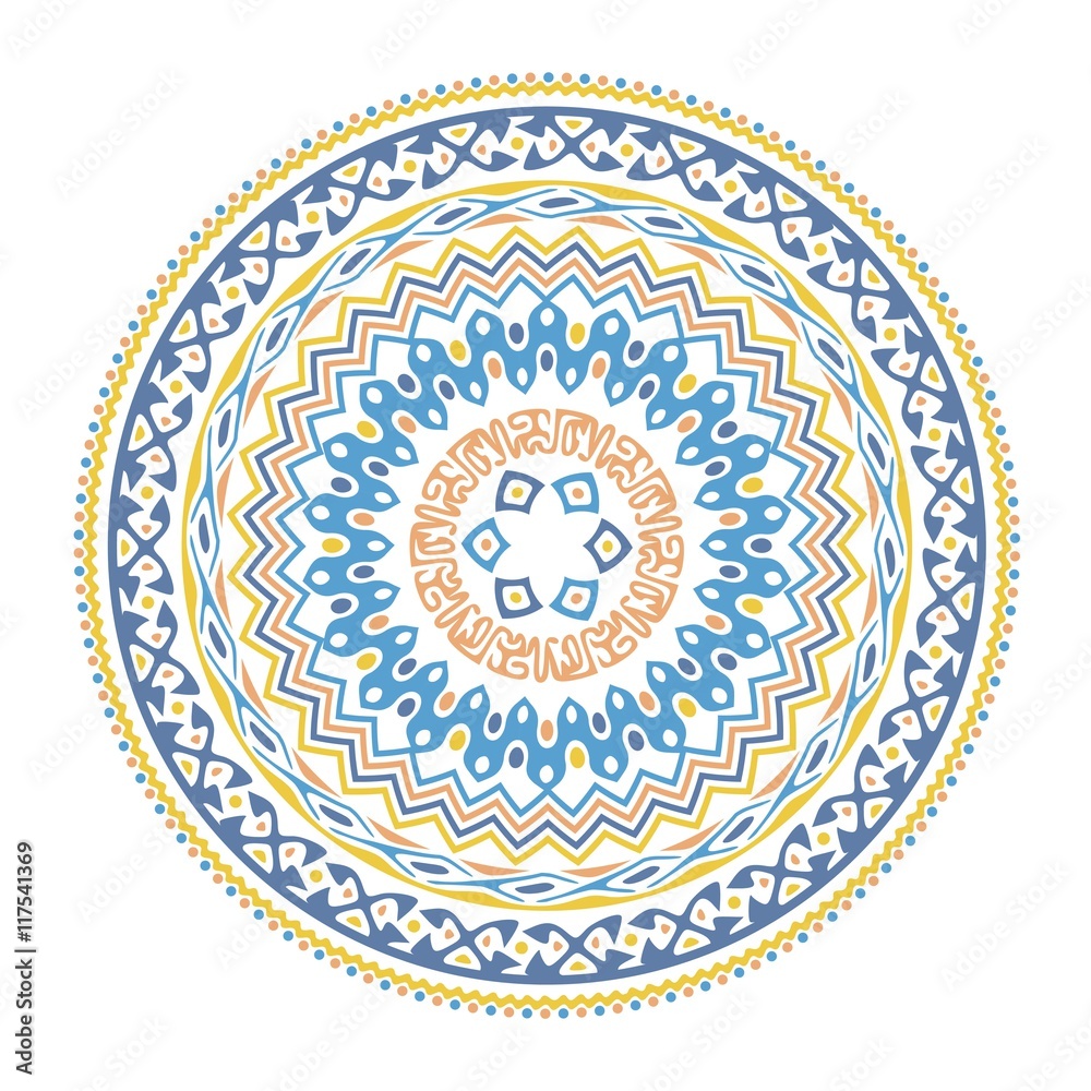 Vector mandala background with bohemian, Oriental, Indian, Arabic, African motifs. Vector mandala background with bohemian, Oriental, Indian, Arabic, African motifs.