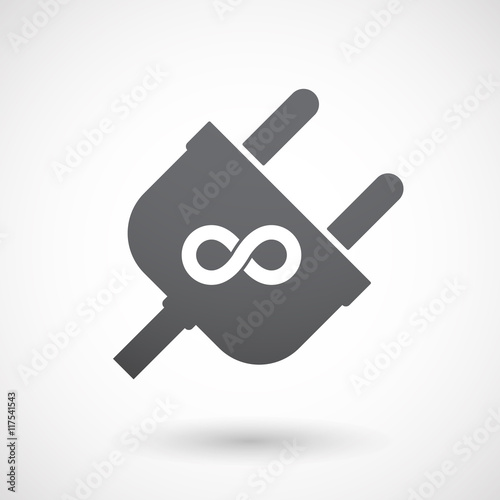 Isolated male plug with an infinite sign