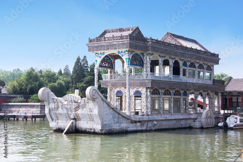 Marble boat at Summer Palace, Beijing, China
