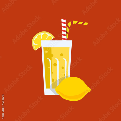 Fresh lemon juice. Fresh citrus juice. Lemon juice on orange bac