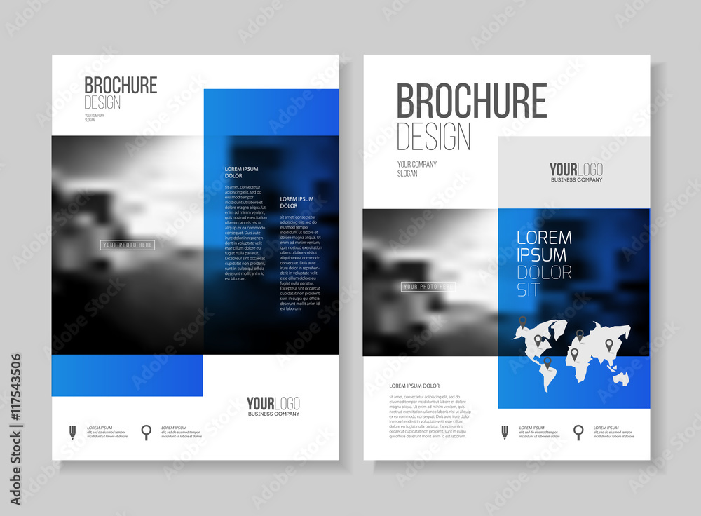 Naklejka premium Abstract business Flyer design vector template in A4 size. Docum