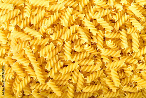 uncooked spiral pasta