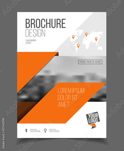 Annual report. Leaflet Brochure Flyer template A4 size design, b