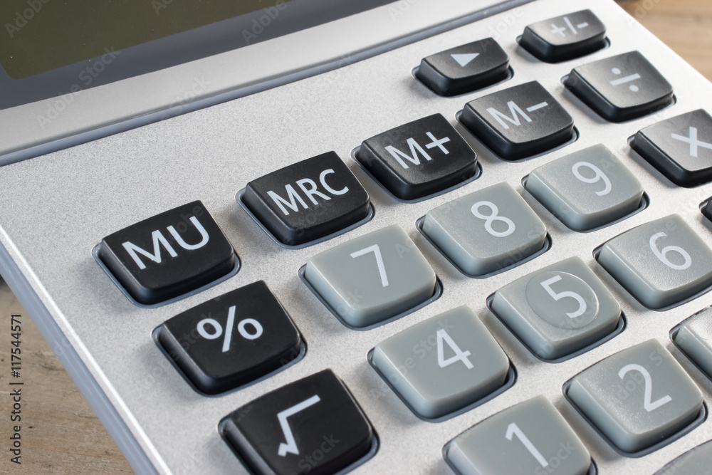 Close up view of office calculator. Close up view of office calculator.