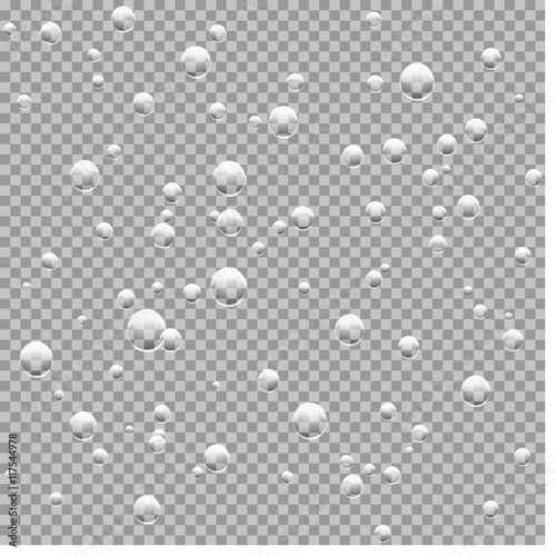 Water aqua bubbles seamless pattern isolated. Vector illustration.