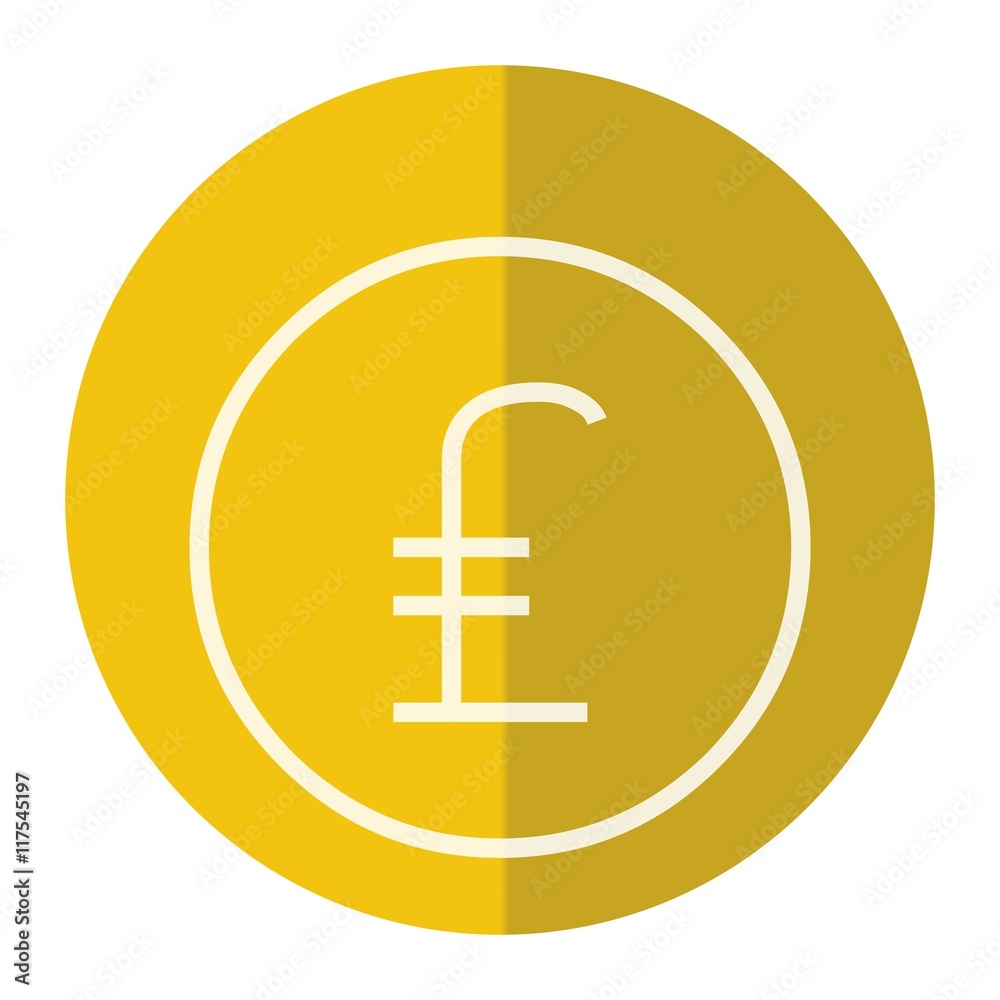 Obraz premium money symbol on the tellow circle